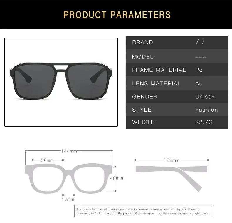 Classic Steampunk Style Sunglasses | Retro Square Sunglasses