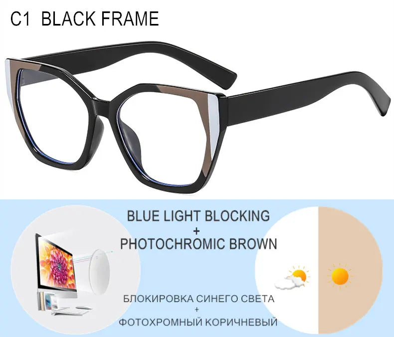 Stylish Myopia Prescription Glasses | Blue Light & Photochromic Lenses