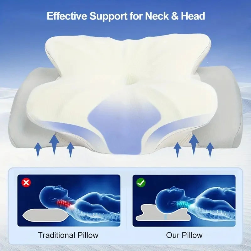 Ergonomic Memory Foam Neck Support Pillows for Pain Relief