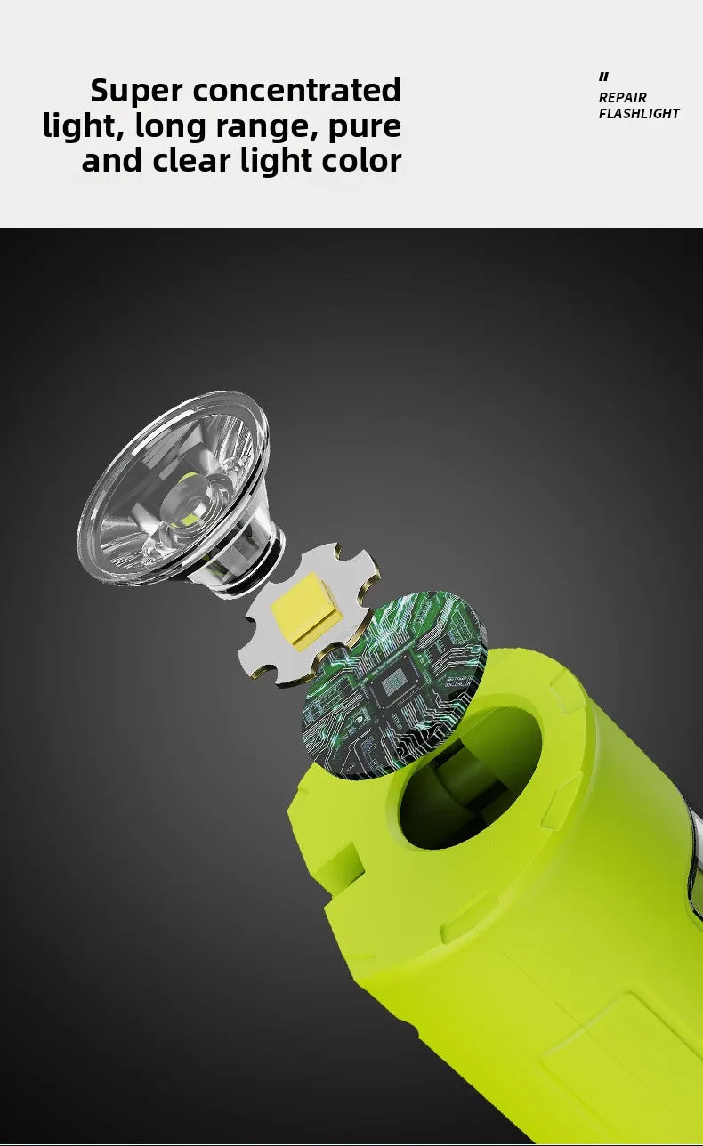 Dual-Side COB Foldable Work Light | Super Bright Emergency Flashlight