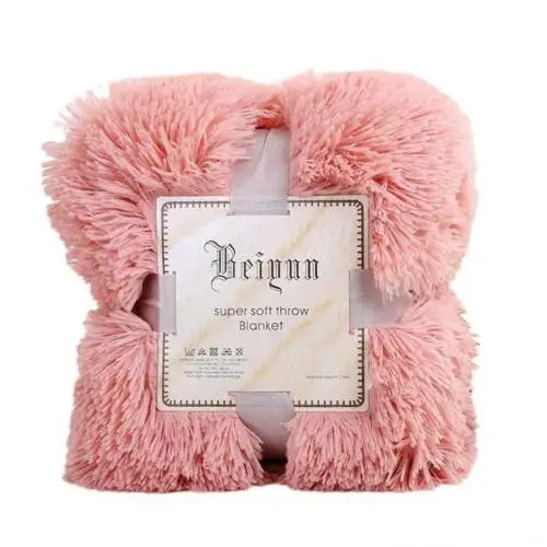 Soft Fluffy Shaggy Throw Blanket | Cozy Faux Fur Bedspread