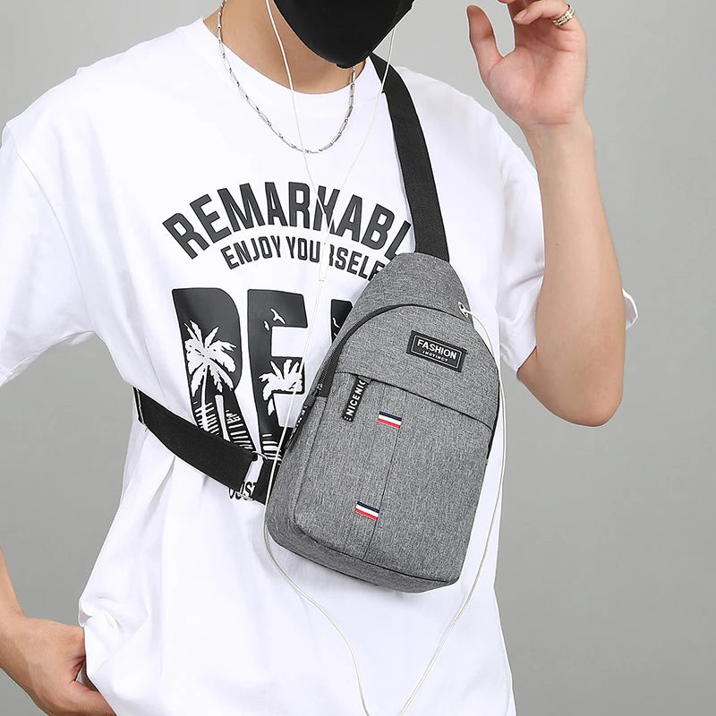 Men's One Shoulder Crossbody Bag | Large Capacity Leisure Bag