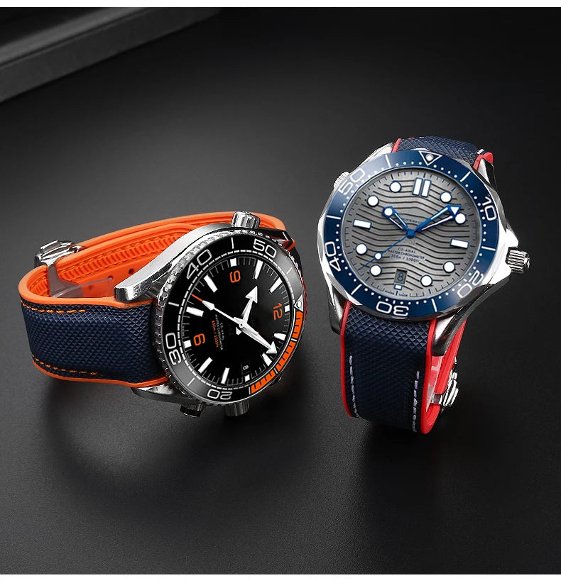 Versatile Nylon Rubber Watchband | Durable Comfort Strap