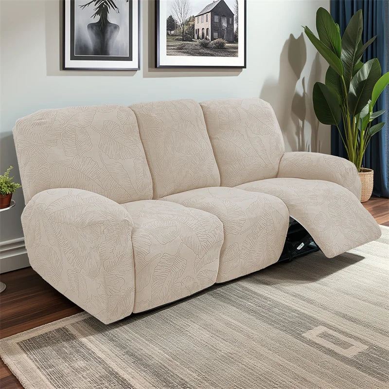 Elegant Stretch Jacquard Recliner Sofa Covers for Cozy Living Rooms