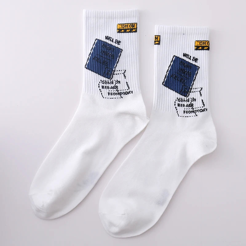 Trendy Unisex Cartoon Cotton Crew Socks | Comfort Meets Style