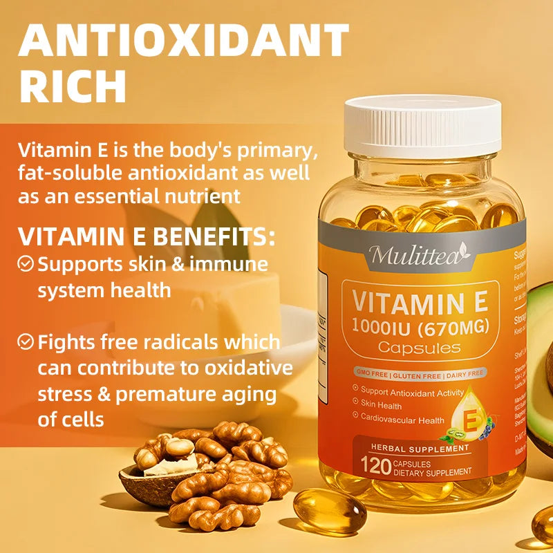 High Potency Vitamin E Capsules | Antioxidant Immune Support