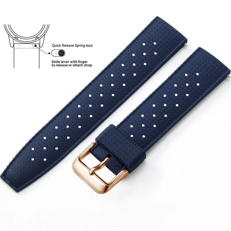 Tropical Silicone Watch Band | Quick Release Rubber Strap