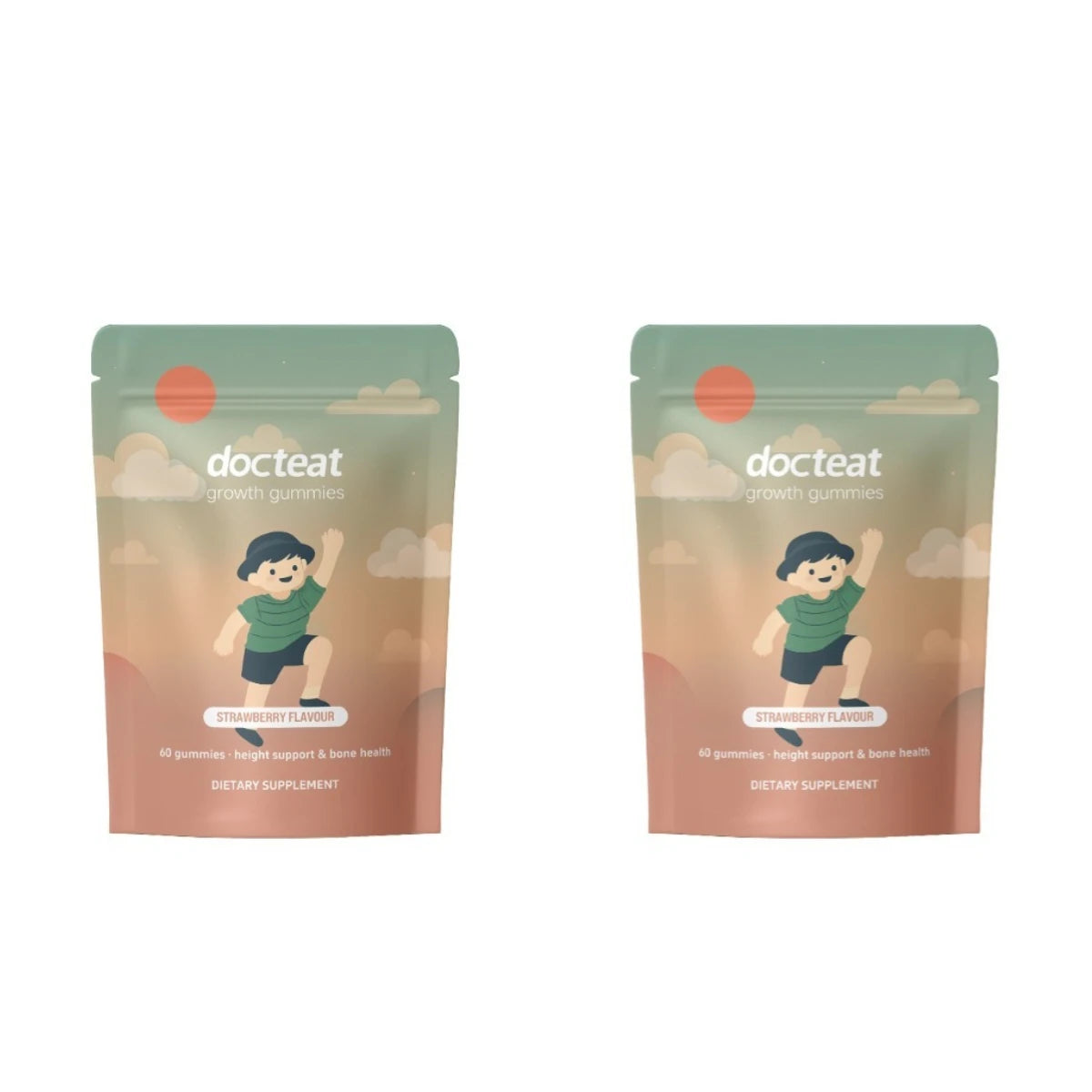 Kids Growth Gummies with Calcium, Vitamin D & K | Strawberry Flavor