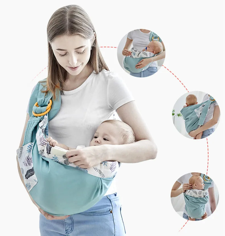 Cotton Wrap Sling Baby Carries Newborn Safety Ring Kerchief Baby Carrier Comfortable Infant Kangaroo Bag