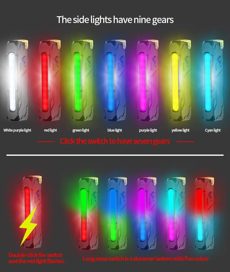 1000 Lumens RGB LED Flashlight | Rechargeable Magnetic Pocket Light