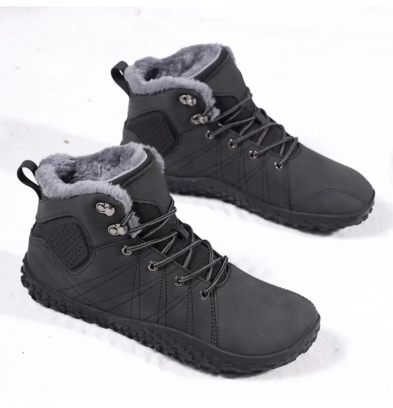 Winter Snow Boots for Men Women Warm Fur Lined Ankle Trekking Shoes Anti Slip Outdoor Boots