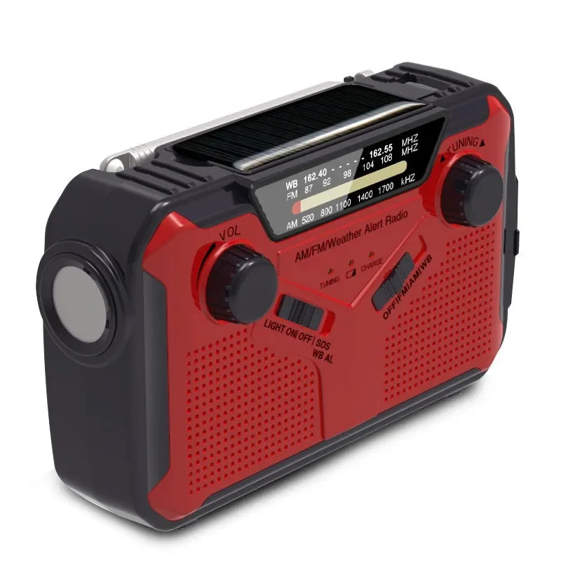 Portable Solar Energy AM FM Radio & Flashlight Emergency Power