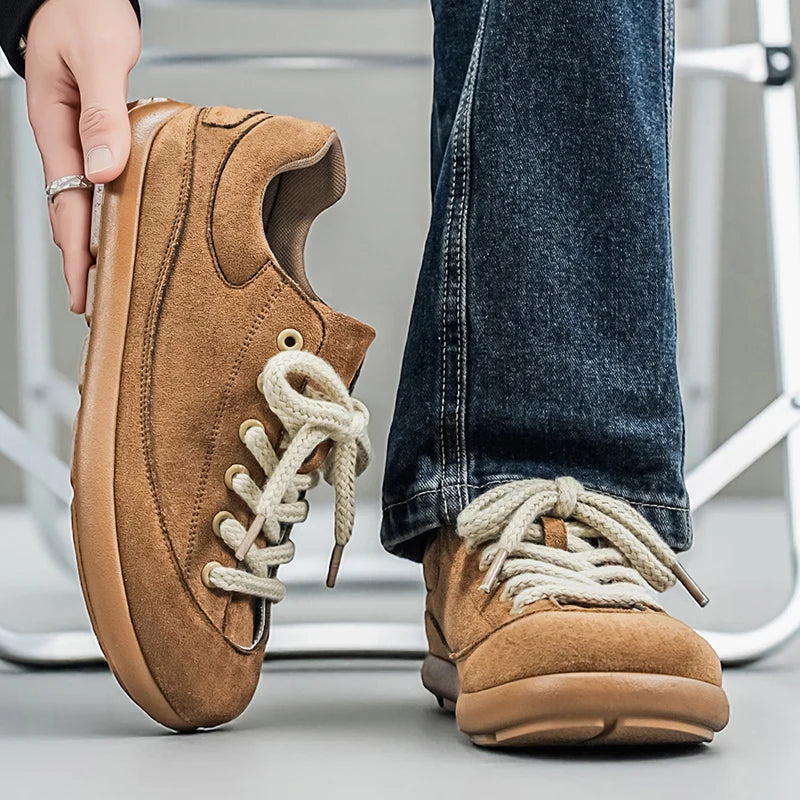 Thick Sole Breathable Anti Slip Sneakers | Stylish Men's Casual Shoes