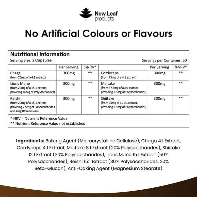 Mushroom Super Blend Complex for Brain & Immune Support