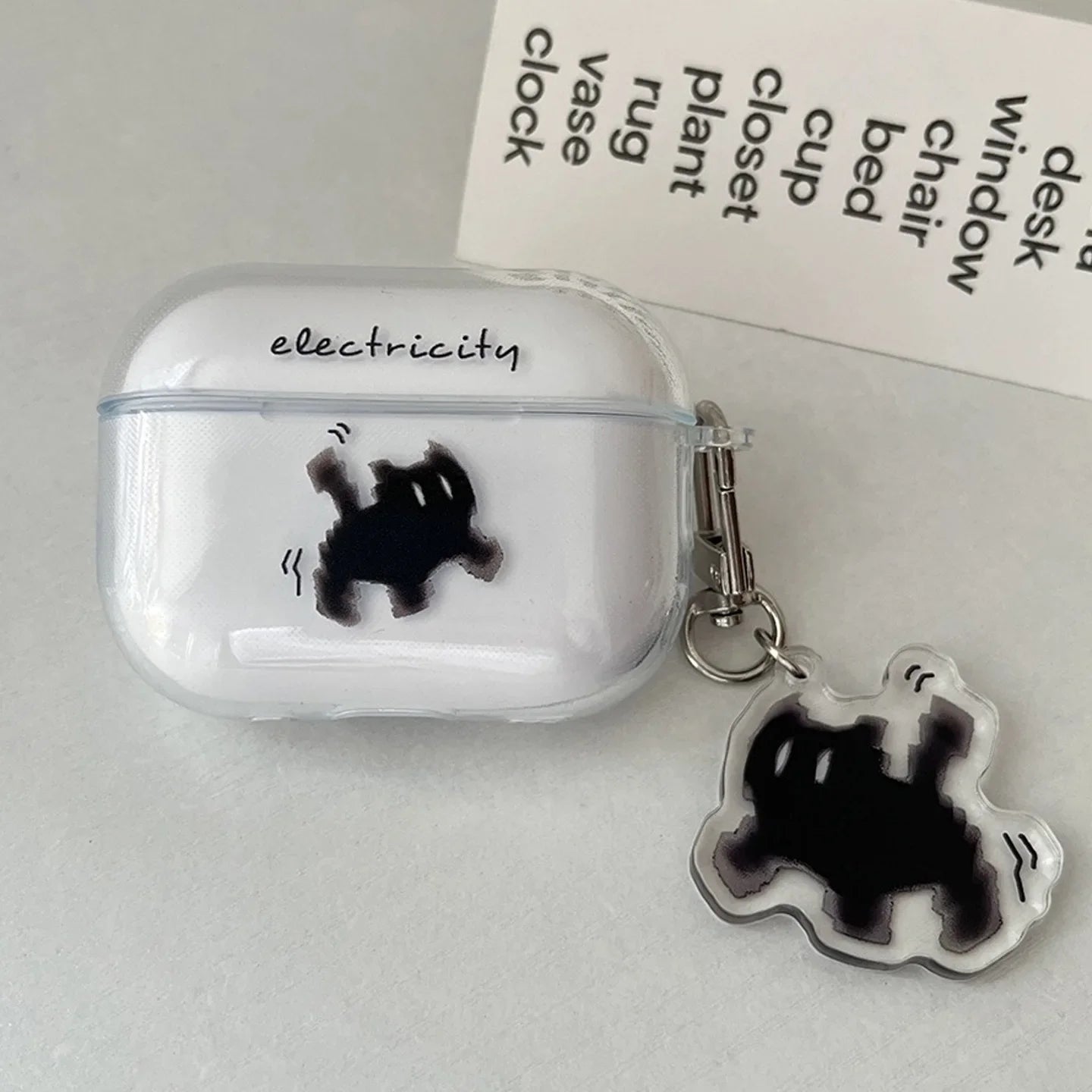 Bonita funda para AirPods de gato negro | Funda protectora y divertida para auriculares