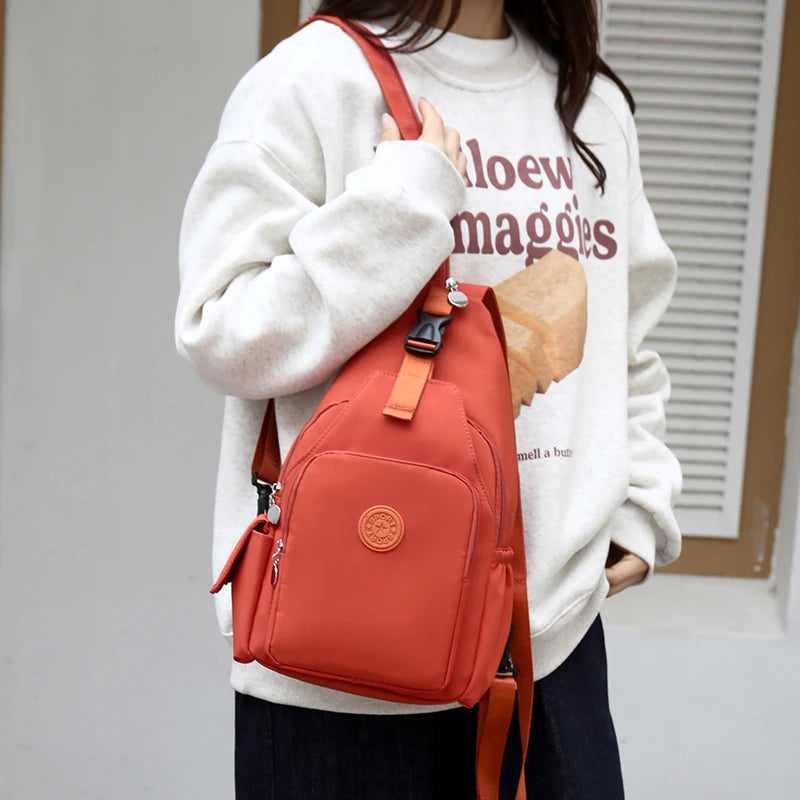 Women's Large Capacity Nylon Crossbody Bag | Versatile Sling & Backpack