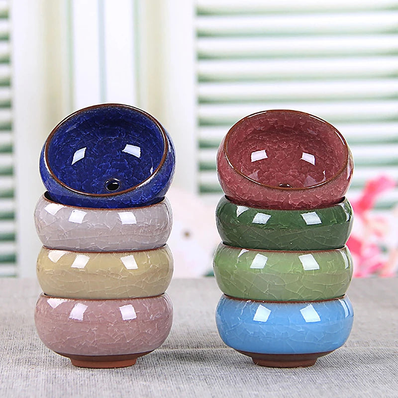 Cute Ice-Crack Glaze Flower Ceramic Succulent Planter