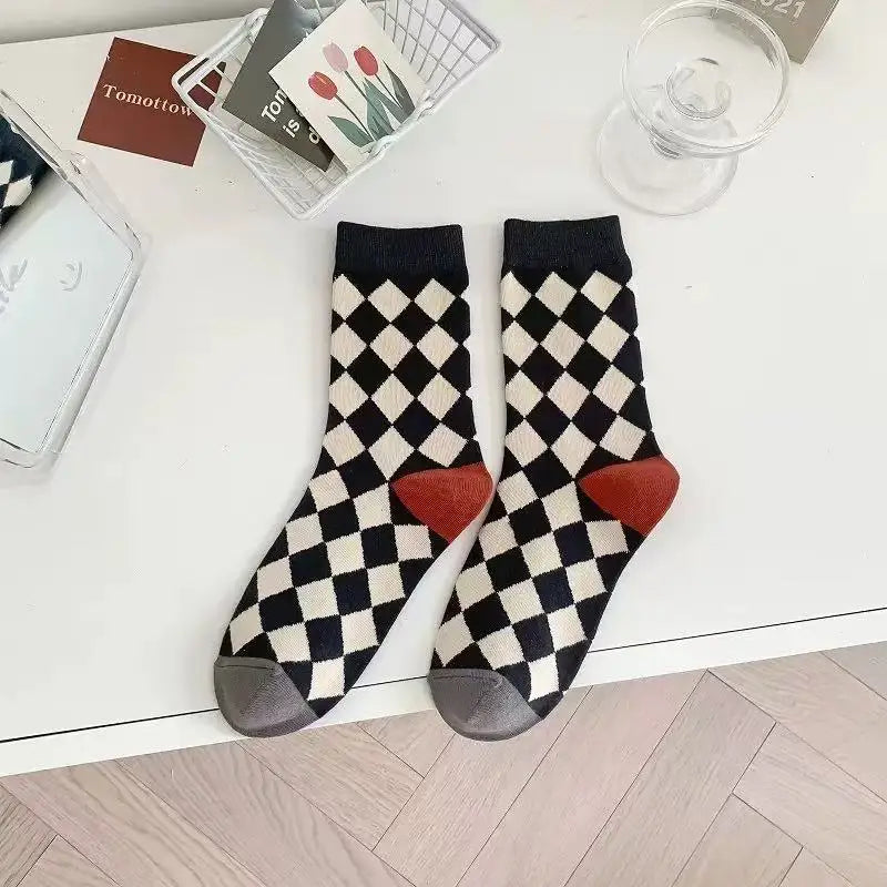 Cute Women's Cotton Socks | Retro Embroidery & Floral Styles