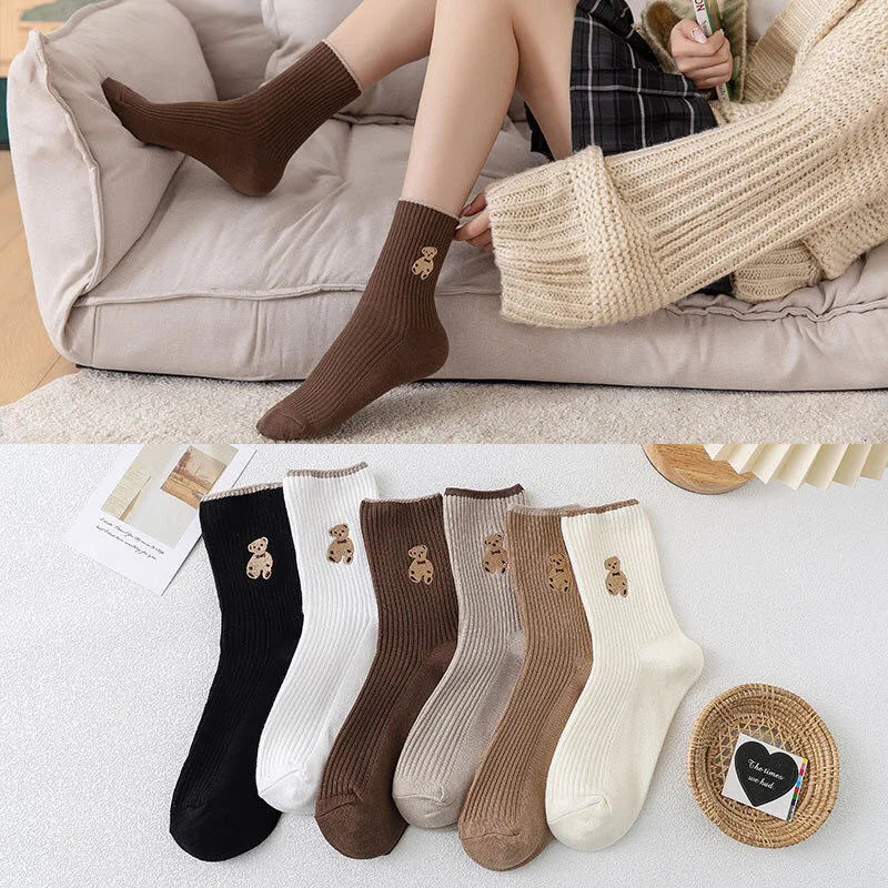 Women's Winter Cartoon Bear Socks | Cute Kawaii Style Collection