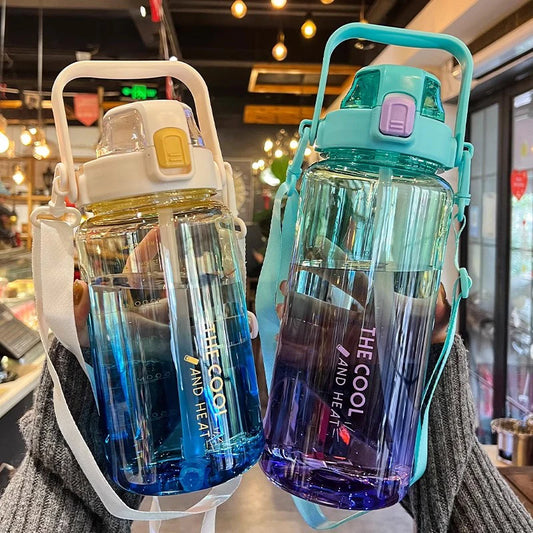1.5/2 Liter Portable Water Bottle | BPA Free Sports Bottle with Straw