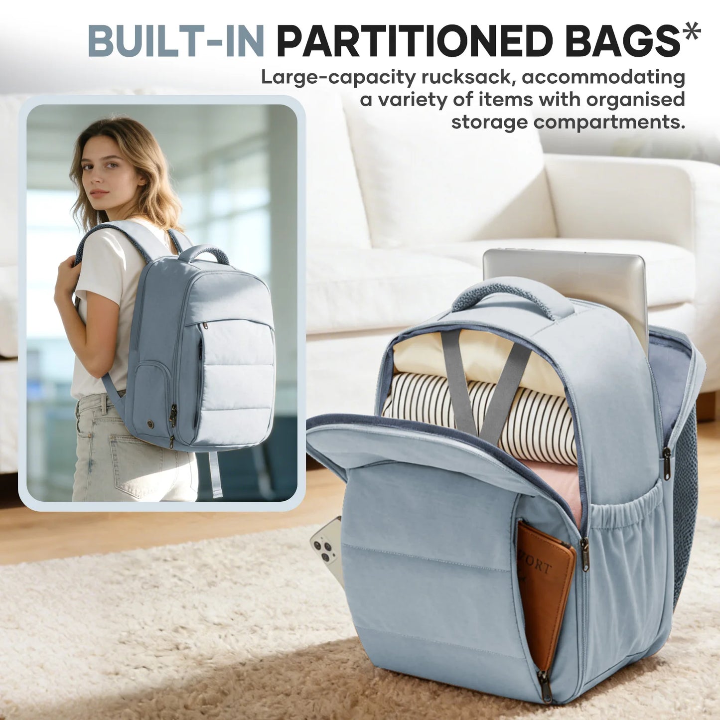 Airline Approved Travel Backpack | Compact Carry-On Bag