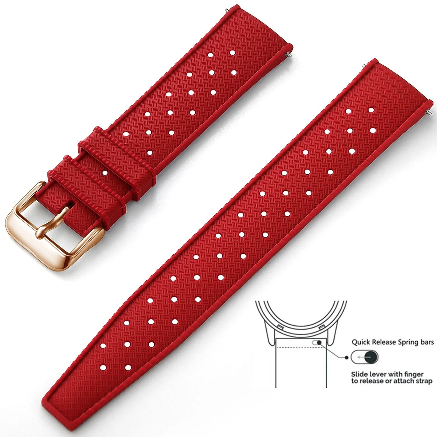 Tropical Silicone Watch Band | Quick Release Rubber Strap