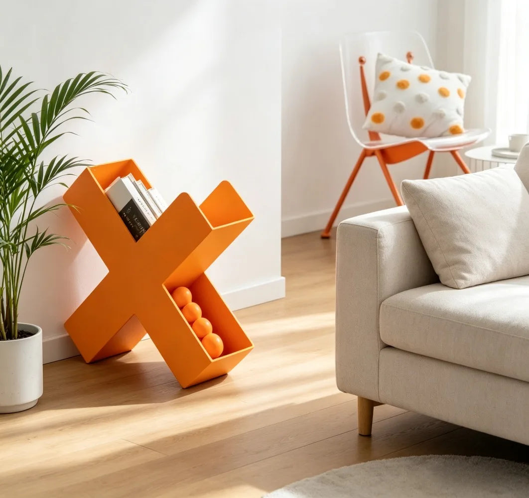 Scandinavian Mini Bookshelf Side Table | Stylish Living Room Decor