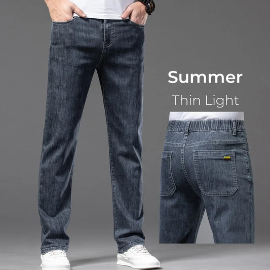 Men's Casual Loose-Fit Straight Jeans | Comfortable Everyday Denim