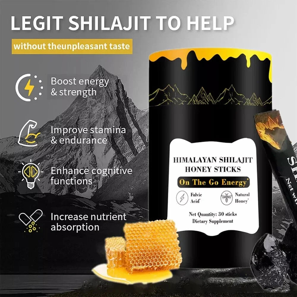 Himalayan Shilajit Sticks with Honey | Energy & Immune Support