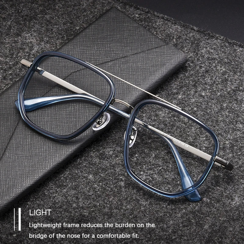 Luxury Oversize Titanium Eyeglasses Frames for Men & Women