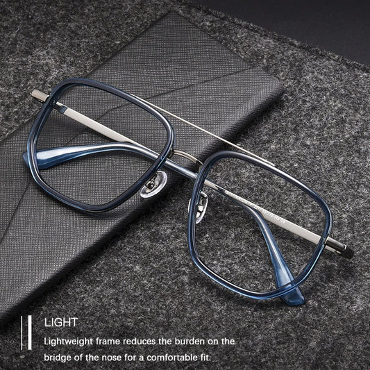 Monturas de Gafas de Titanio Lujosas Grandes | Monturas Elegantes Unisex
