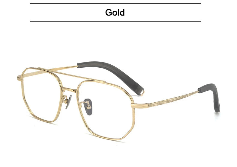 Ultralight Double Bridge Pilot Eyeglasses | Pure Titanium Frames
