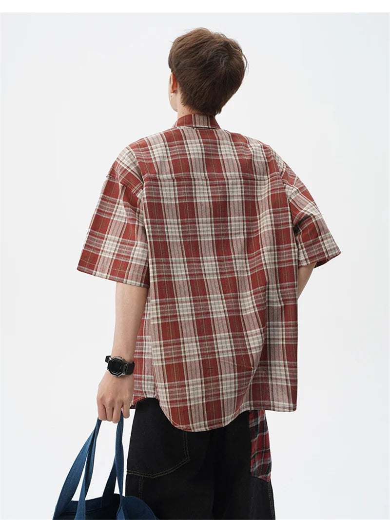 Men's Summer Fashion Plaid Short Sleeve Shirt | Stylish Casual Wear