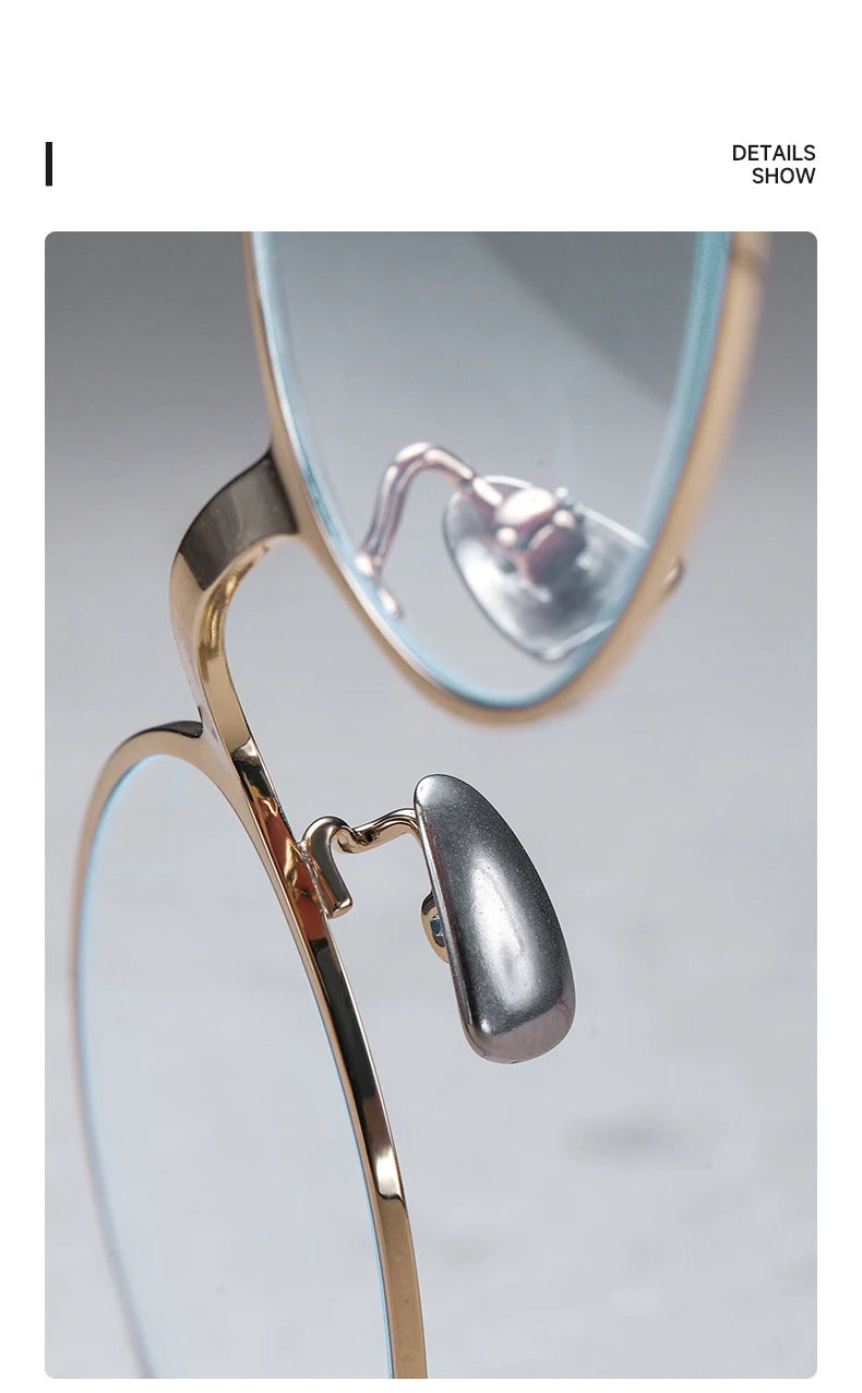 Oval Titanium Photochromic Sunglasses | Elegant Women's Eyewear