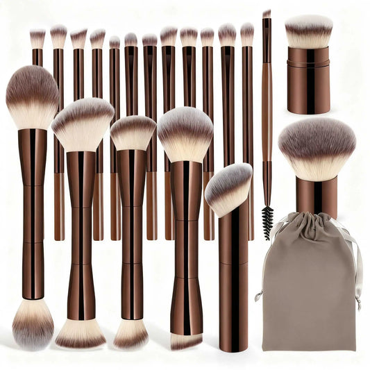 20-Piece Double Ended Makeup Brush Set for Flawless Application