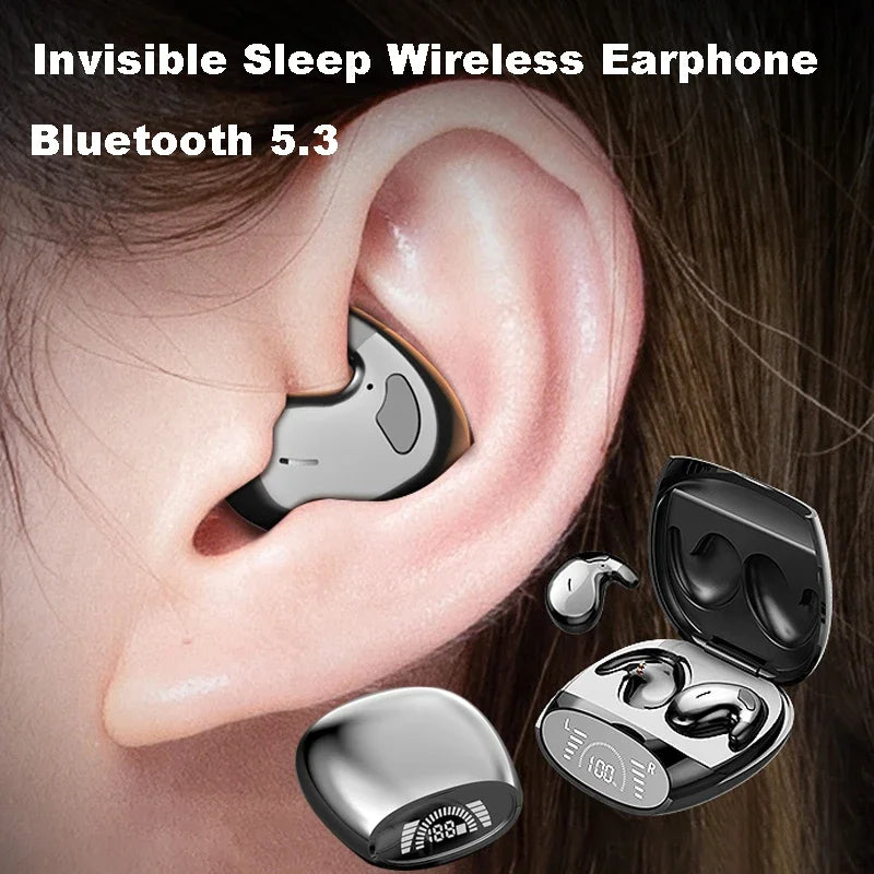 Mini Sleep Invisible Earbuds | Bluetooth 5.3 Noise Cancelling Headphones