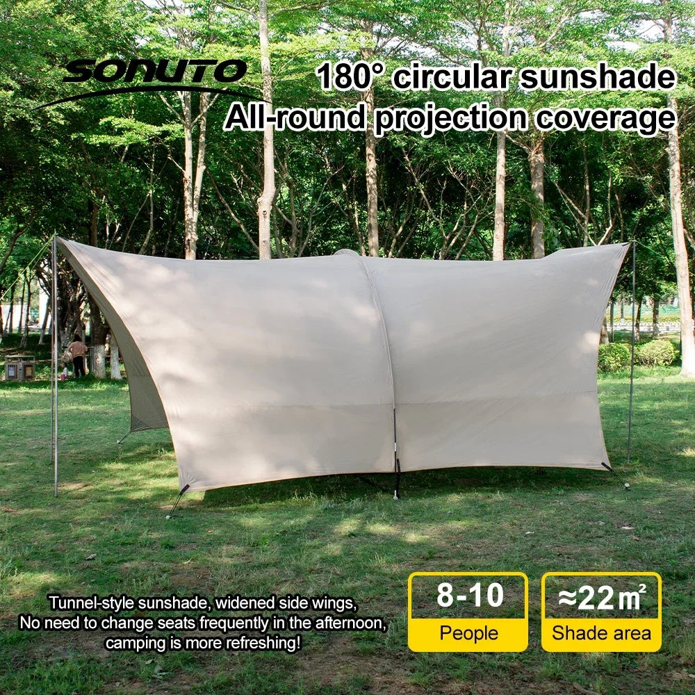 Portable Waterproof Car Awning Tent | UV Sun Shelter for Camping
