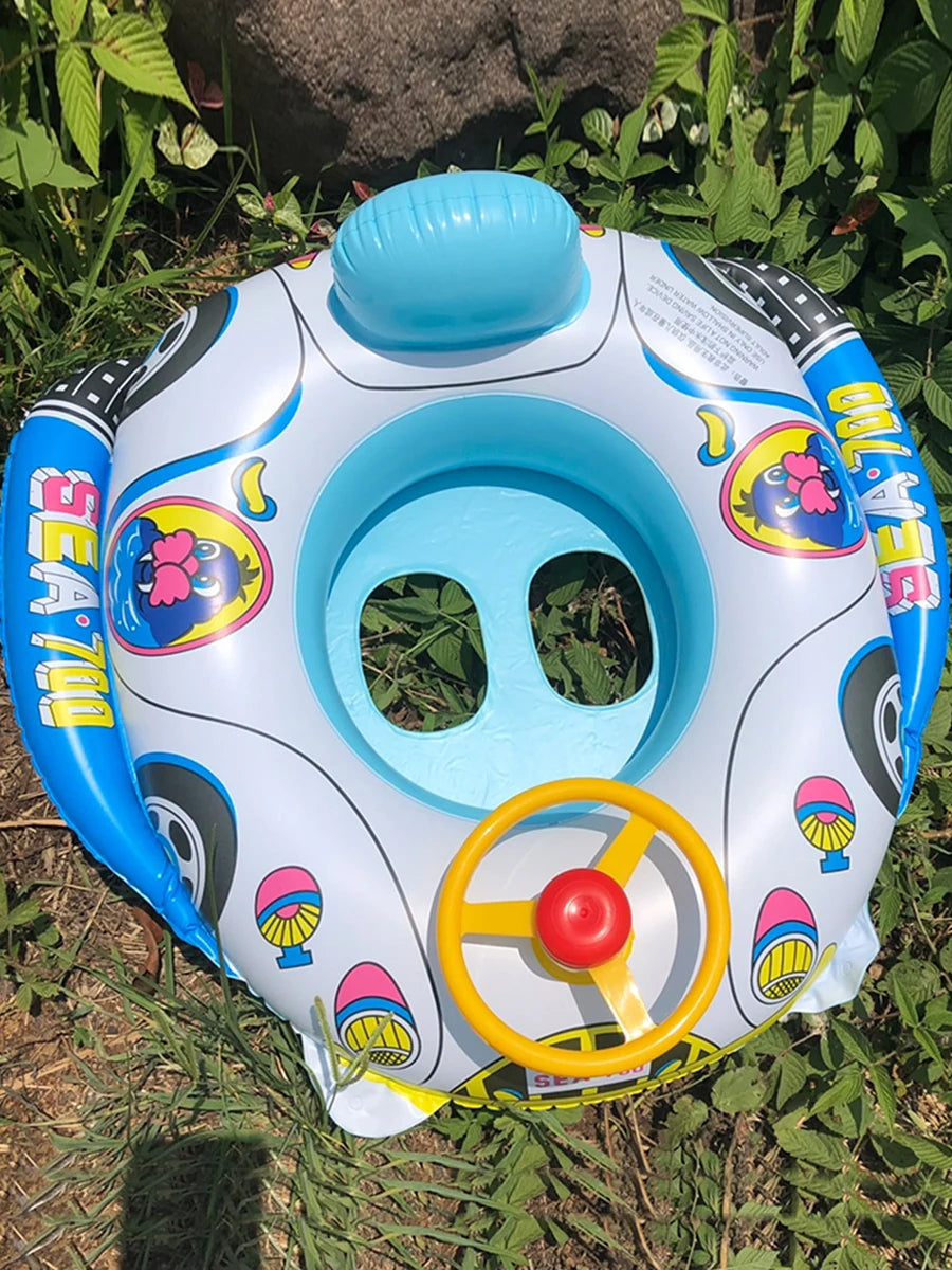 Baby Steering Wheel Inflatable Pool Float | Fun Bathtub Toy