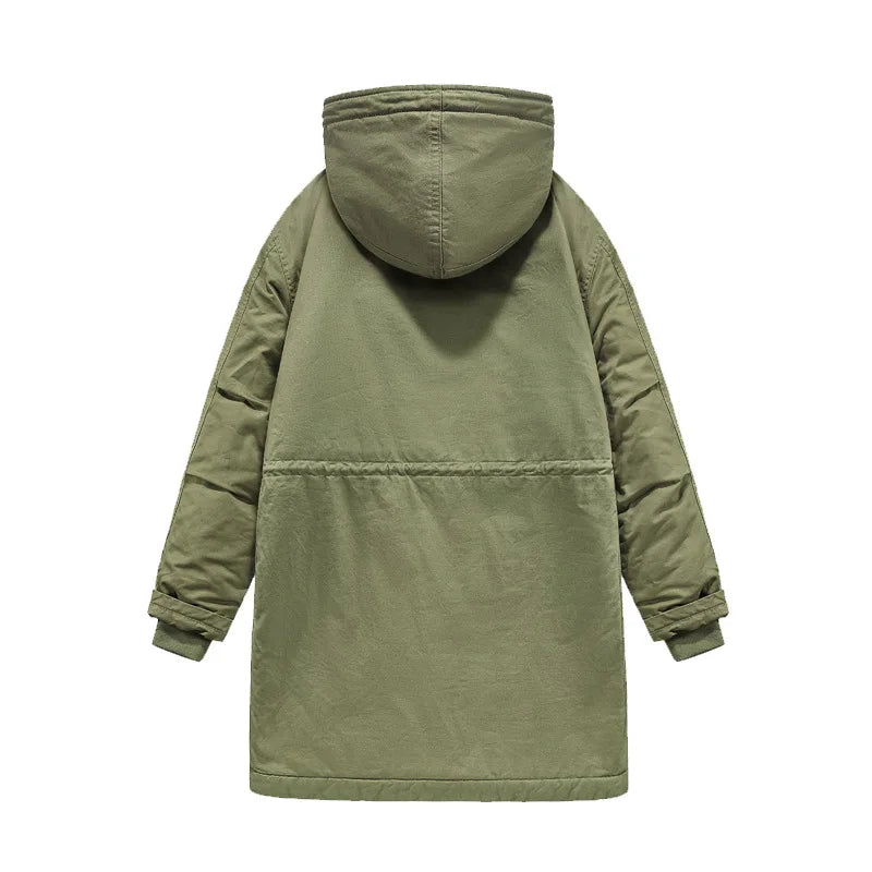 Men's Retro M51 Mid-Length Windbreaker Parka with Hood | Fall/Winter