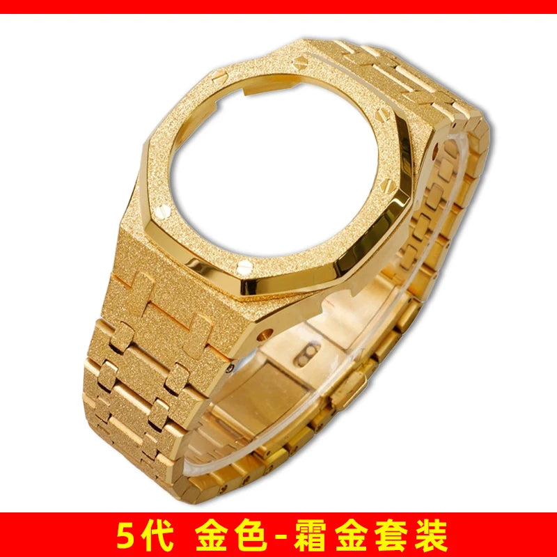 Stainless Steel Watch Case & Strap Replacement Kit | Modern Look