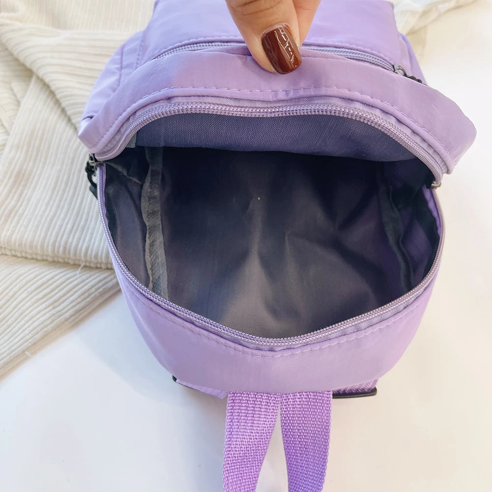 Stylish Solid Color Mini Backpack for Women | Casual Travel Rucksack