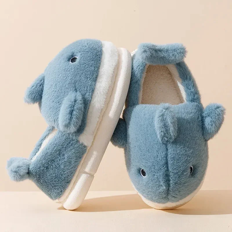 Cozy Shark Pattern Home Slippers for Men & Women | Warm Comfort