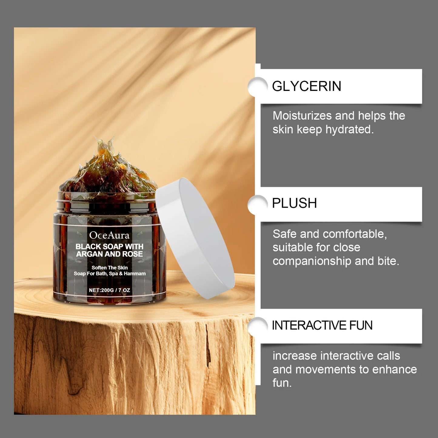 Purifying Black Soap with Argan & Rose | Deep Cleansing Body Scrub