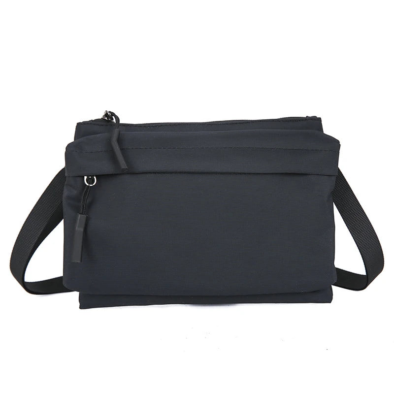 2025 New Nylon Mini Square Crossbody Bag Korean Style Unisex Shoulder Bag Casual Waterproof Small Wallet