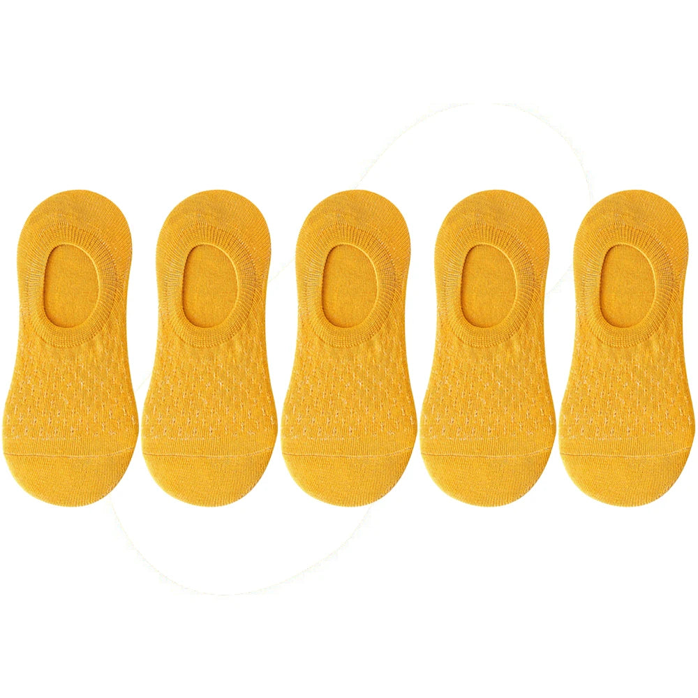 Women's Invisible Boat Socks Set | Breathable Non-Slip Comfort