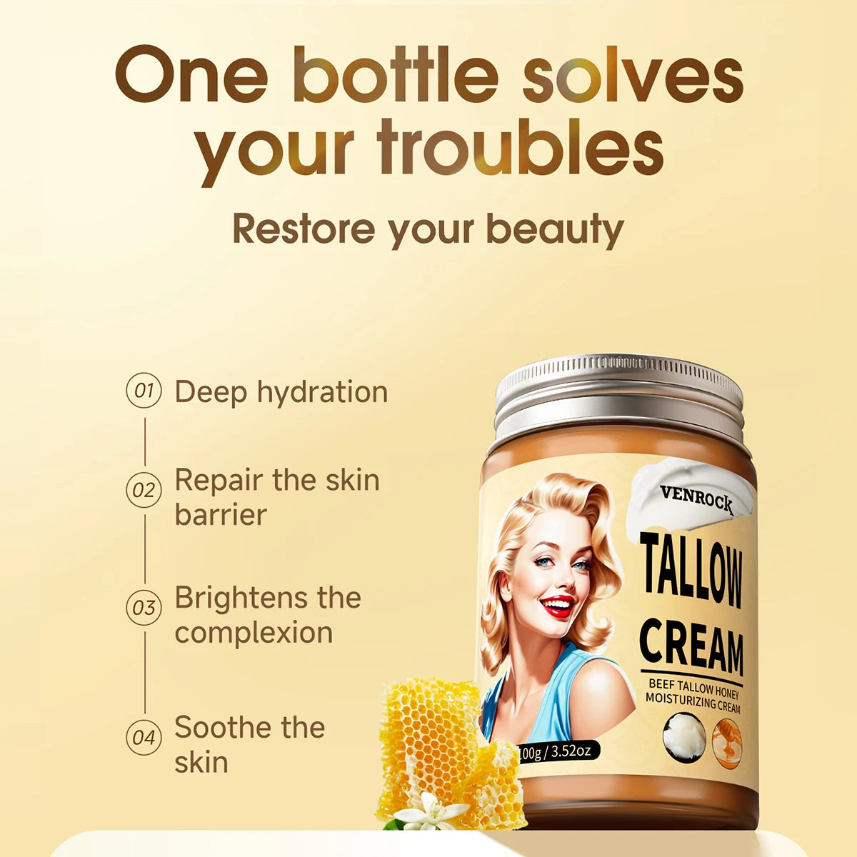 Deep Moisturizing Cream for Skin Repair & Anti-Wrinkle Care