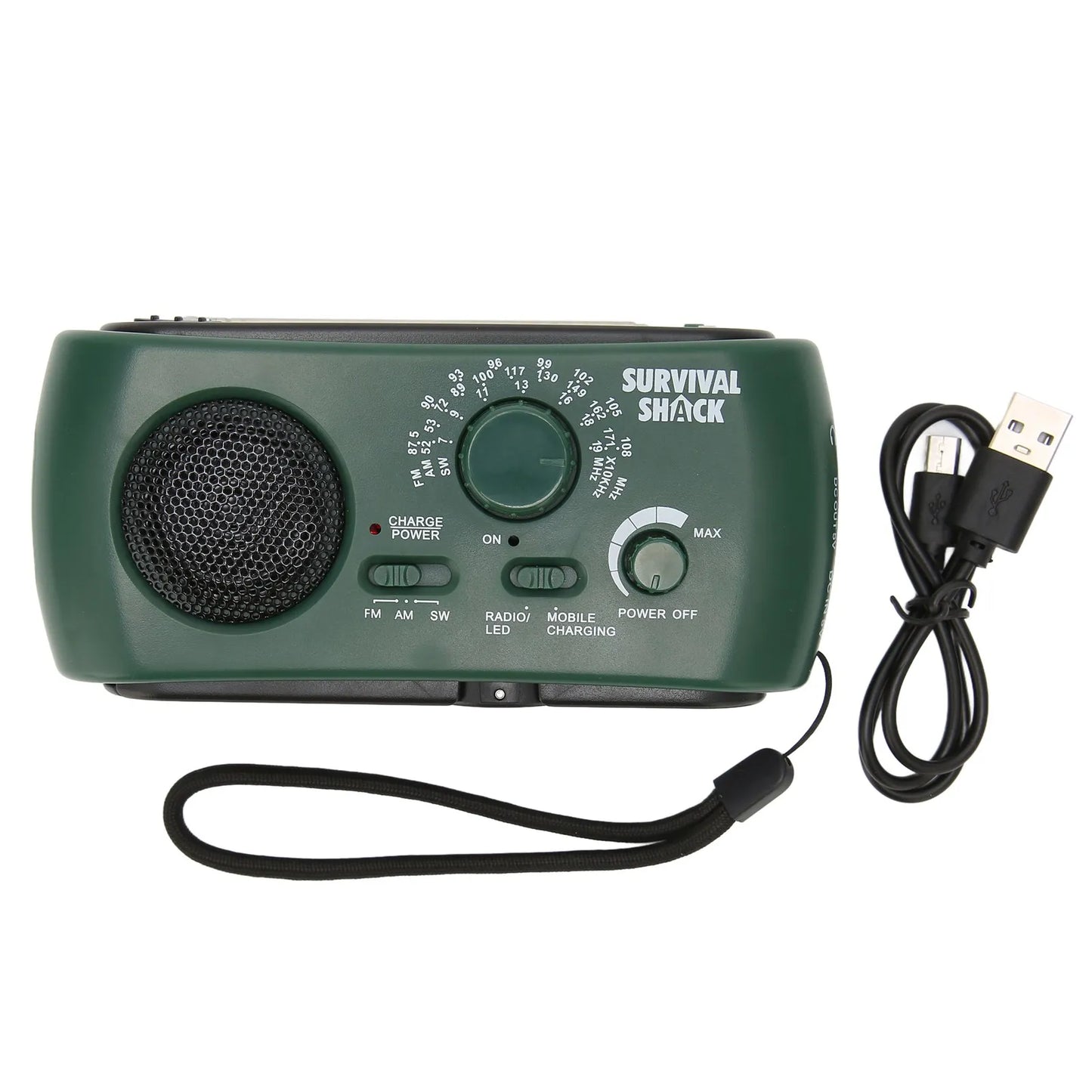 Portable Hand Crank Weather Radio with LED Torch | Multi-Band