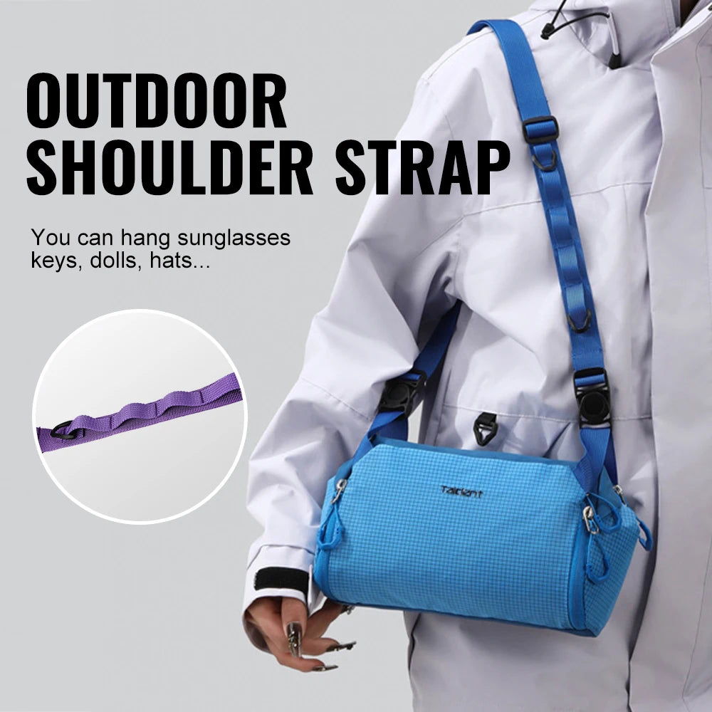WRELS Unisex Large Capacity Sports Waist Bag Outdoor Hiking Waterproof Single-Shoulder Bag Large Capacity Sports Chest Bag