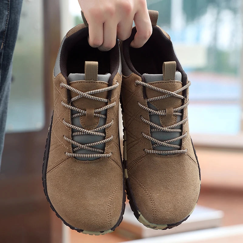 High Quality Leather Sports Shoes for Wide Feet | Anti-Slip Design