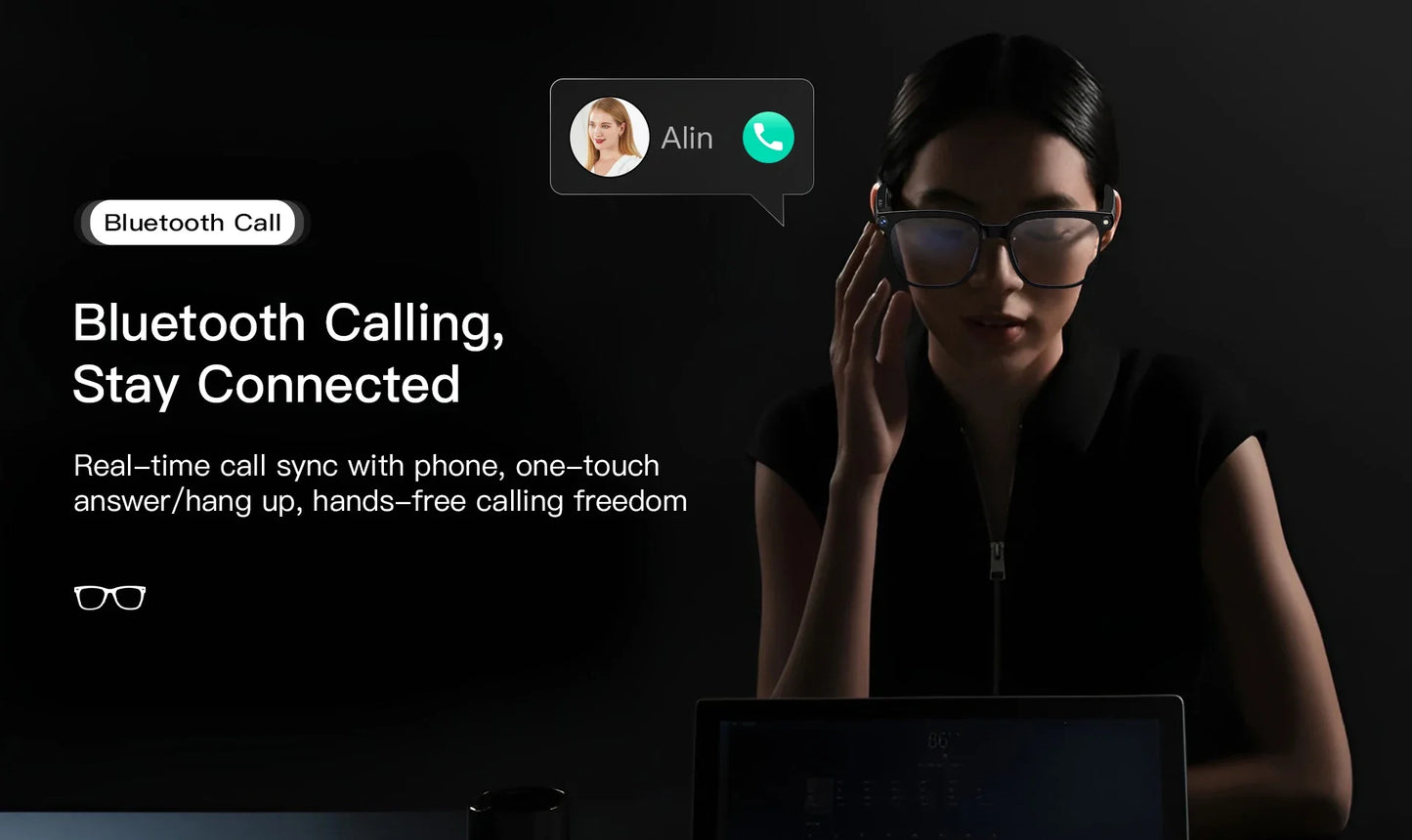 Men's AI Smart Glasses | Dual Camera Translation & Bluetooth Calling